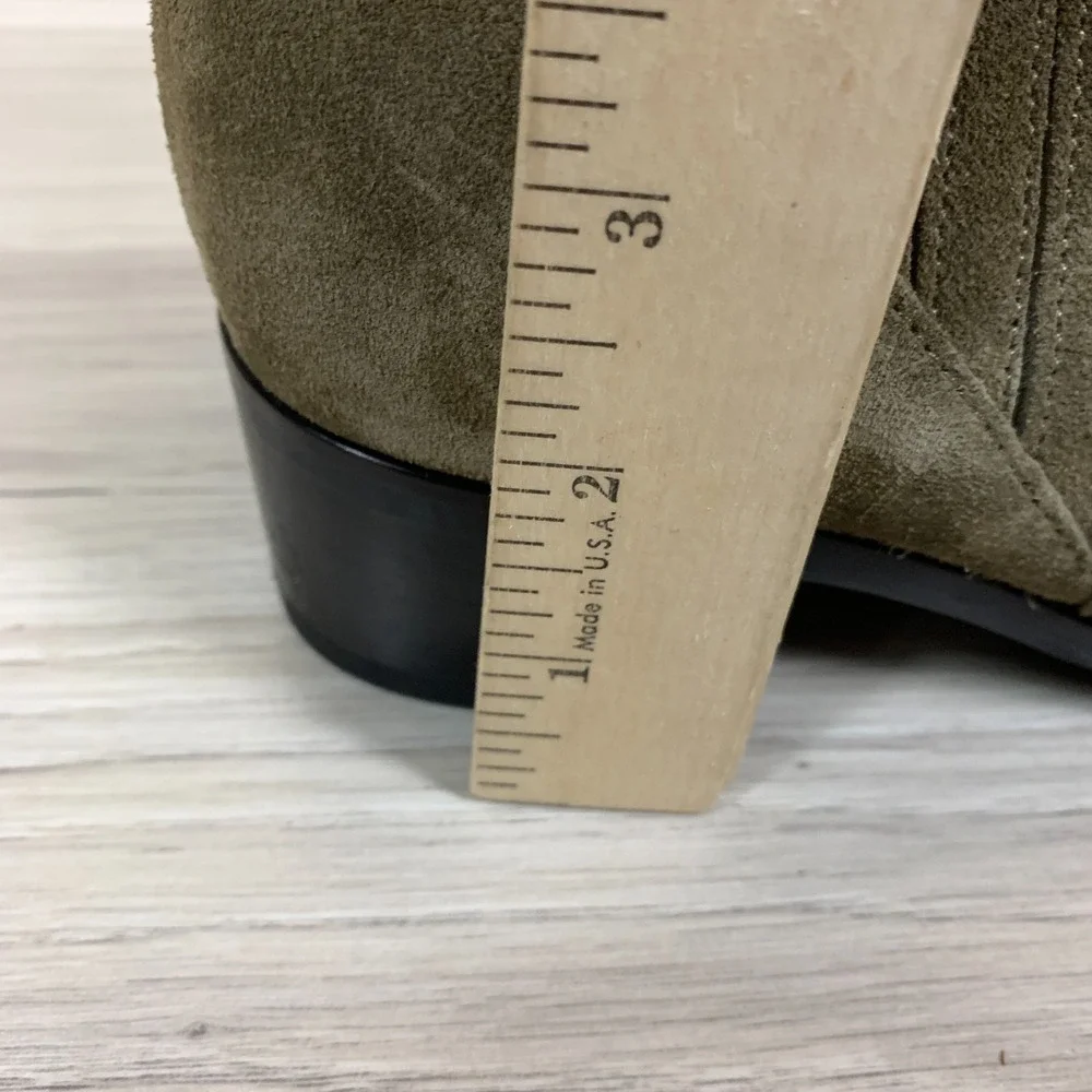 Mark Fisher Boots Womens 7.5 M Ankle Green Suede‎ Pointed Toe Chukka Bootie